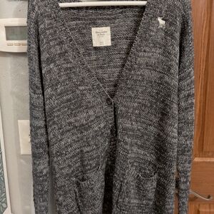 Abercrombie & Fitch Women's Charcoal Cardigan